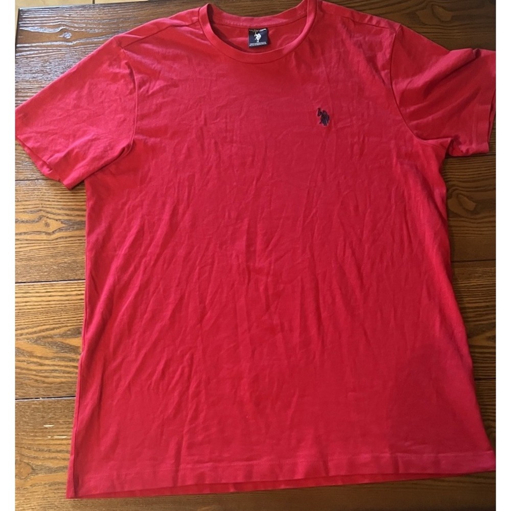 US Polo Red Basic Classic Fit Cotton T-shirt Pony Logo Medium